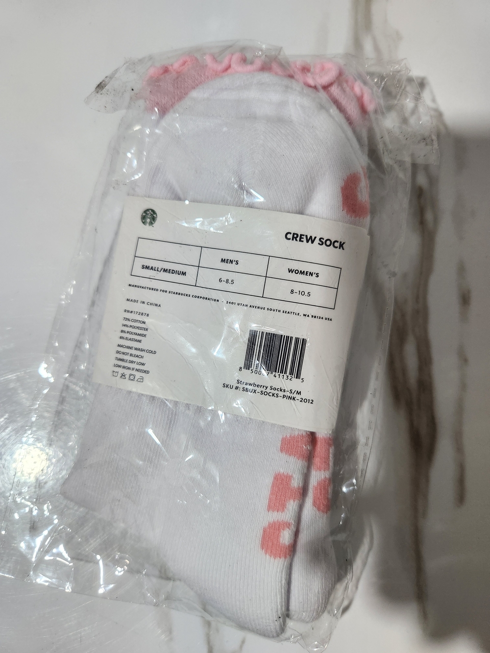 Starbucks Starbies Strawberry Ruffle Socks- Limited Edition - Picture 3 of 5